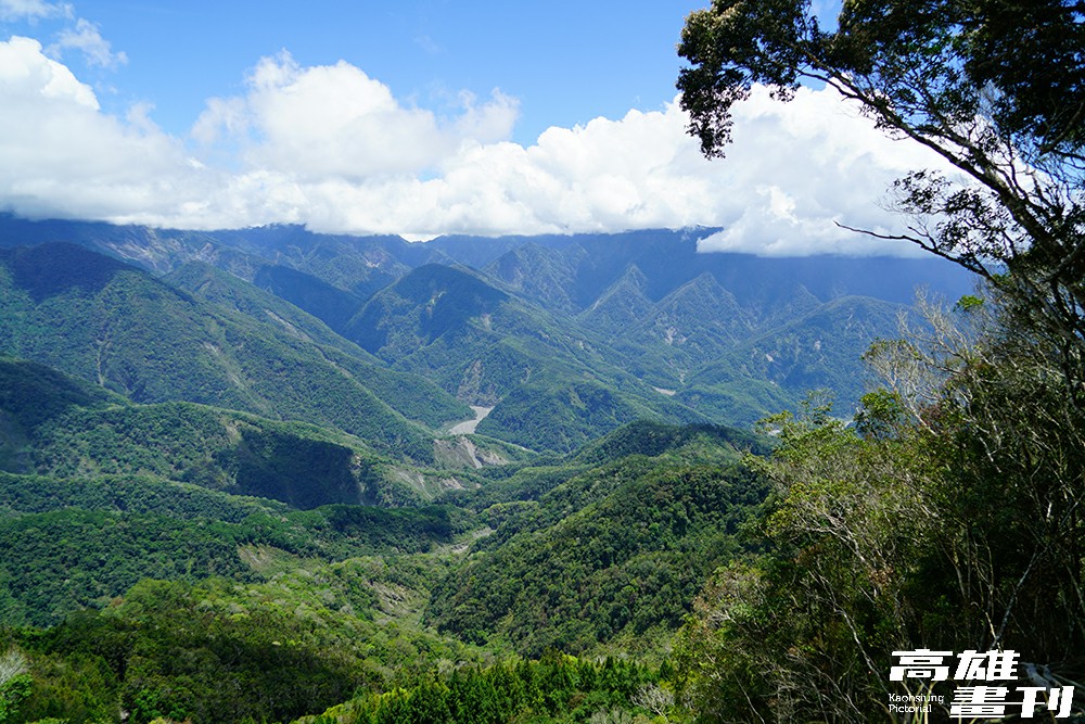 瞭望臺所在地為小百岳之一的東藤枝山，設有三等三角點標柱，從前為林火通報功能，展望視野極佳，冬季時常可見雲海。(攝影/Cindy Lee)