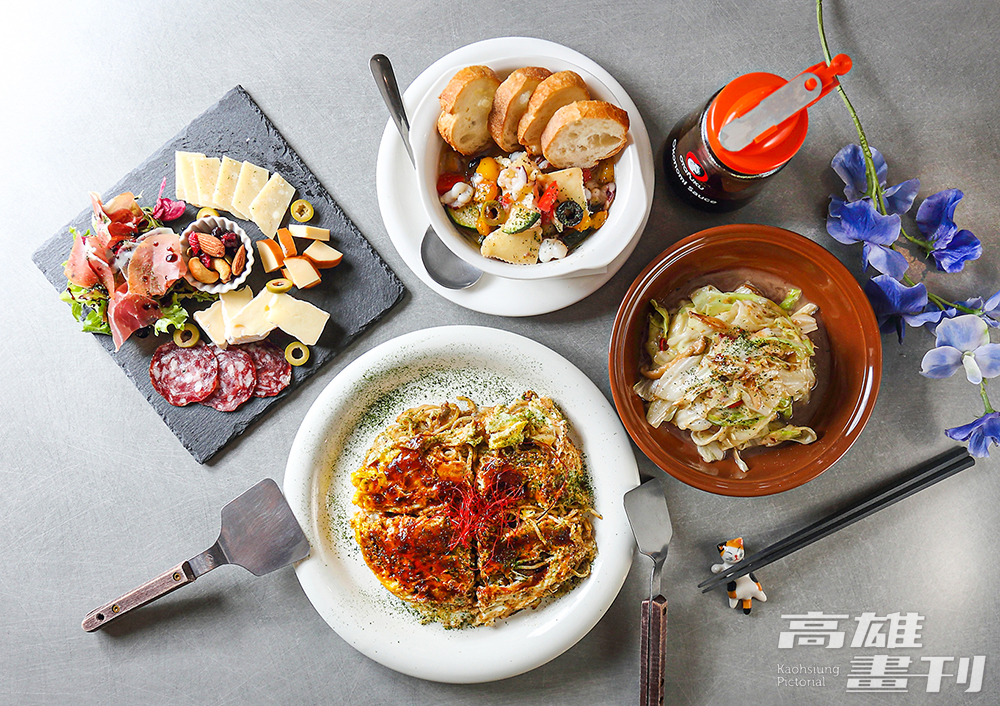 無論廣島燒、鐵板料理、下酒菜、炸物、燒物、名物或甜點，都有專業侍酒師推薦搭配的餐酒。(攝影/Carter)