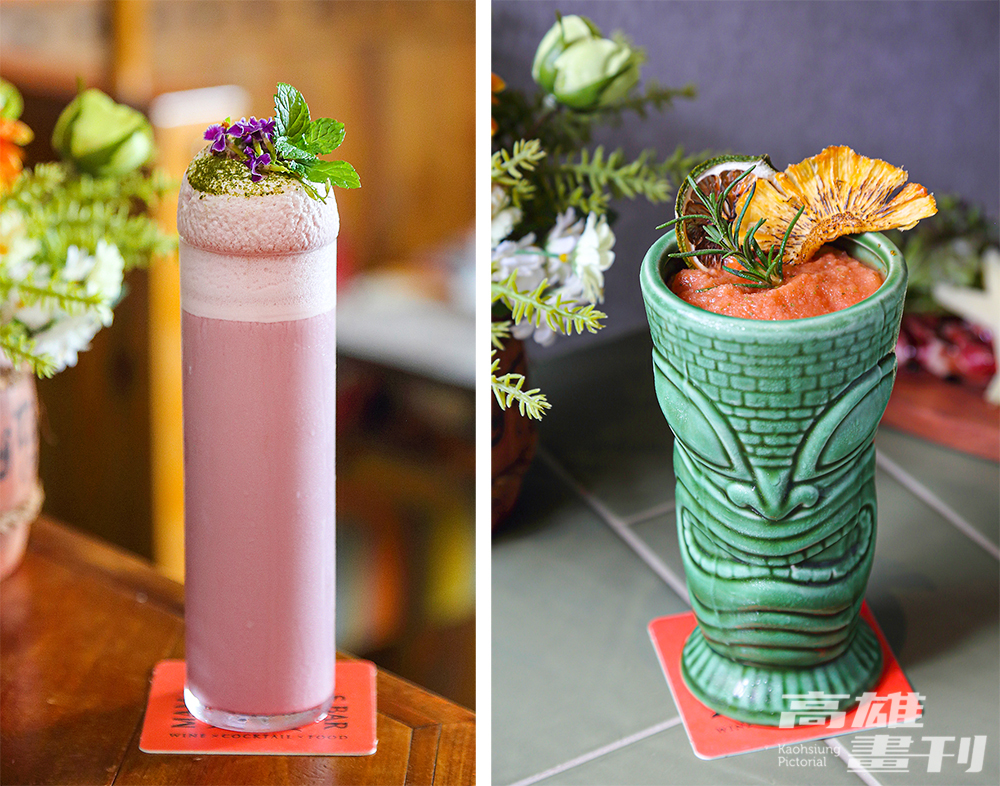 葡萄傳教士是改編自經典調酒Ramos Gin Fizz，Aaron特調為無酒精的版本，讓不喝酒的人也可以體驗一下調酒文化。(攝影/Carter)