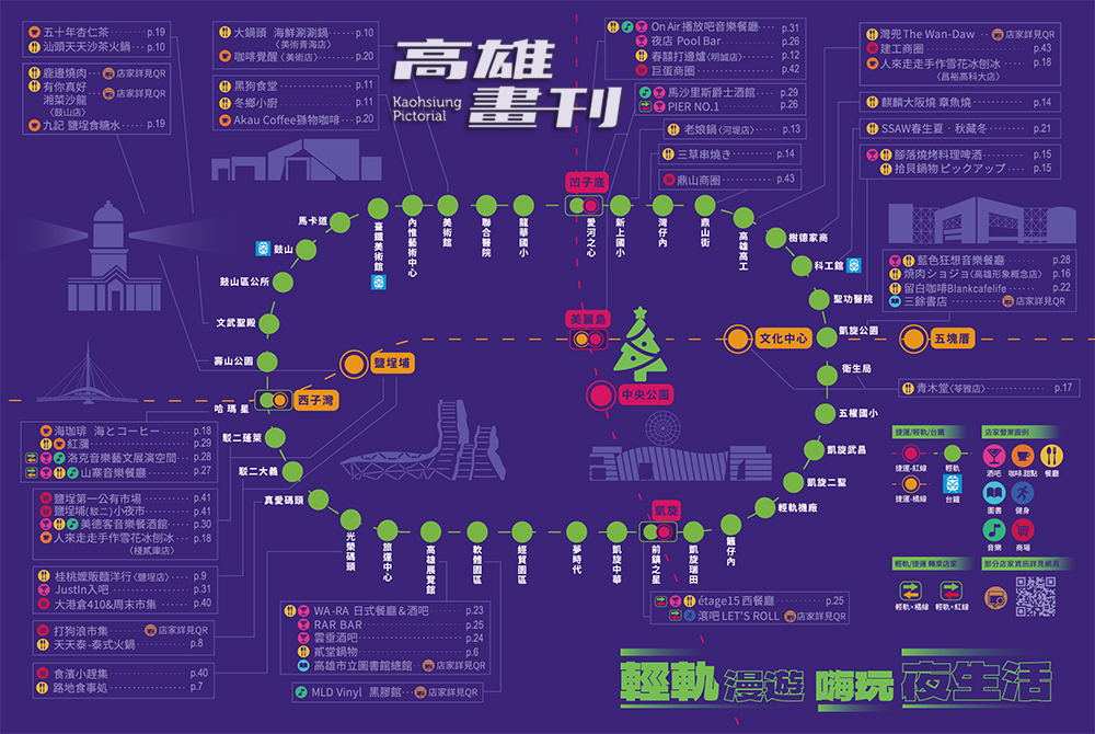 輕軌漫遊嗨玩夜生活—輕軌地圖。製圖/阿莫