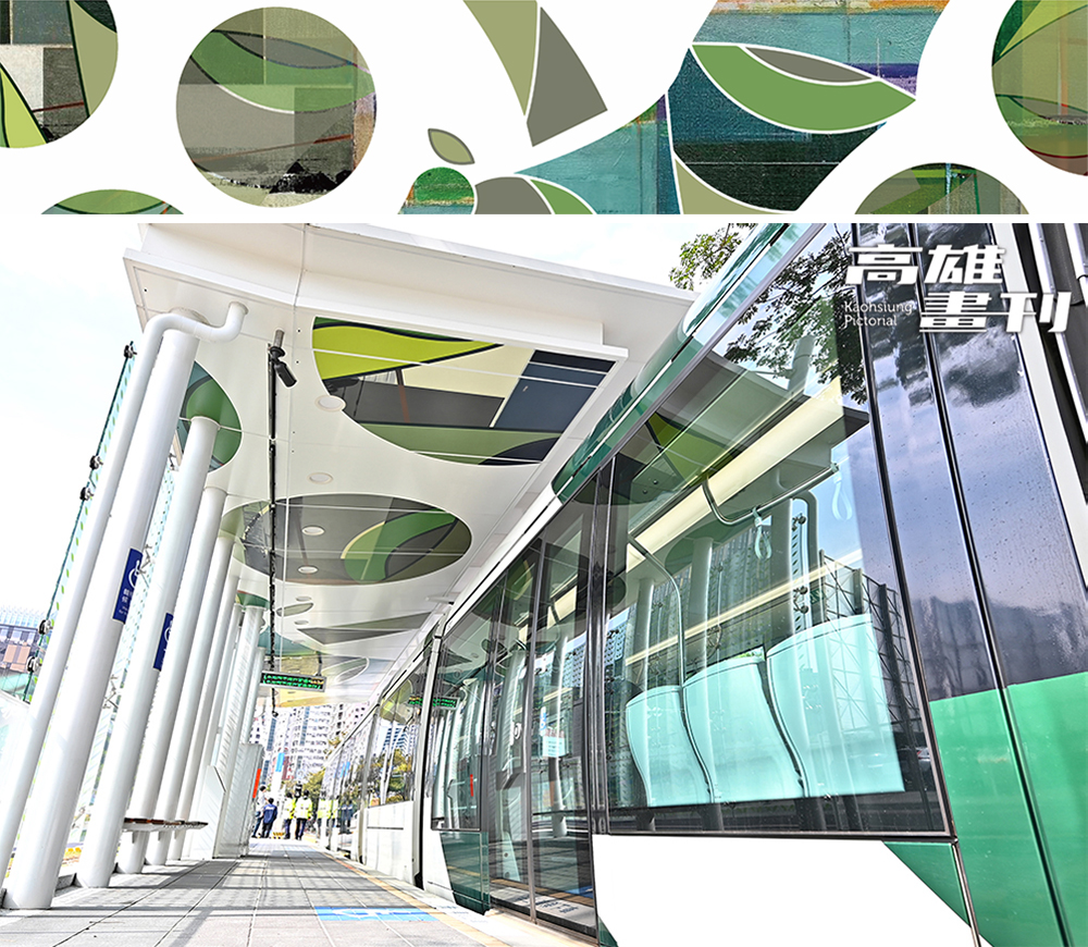 新上國小站的「蝙蝠」象徵福氣。(上:圖片提供/高雄市政府捷運工程局、下:攝影/Carter)