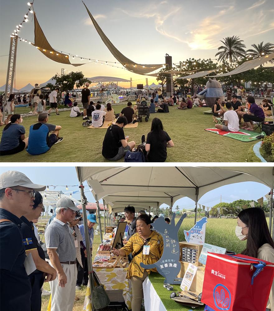 「靠海邊生活節」結合彌陀美麗海景與草地廣場,並規劃在地市集、音樂饗宴等,吸引大批民眾參與。(圖片提供/澄田整合規劃) 「靠海邊生活節」結合彌陀美麗海景與草地廣場,並規劃在地市集、音樂饗宴等,吸引大批民眾參與。(圖片提供/澄田整合規劃)