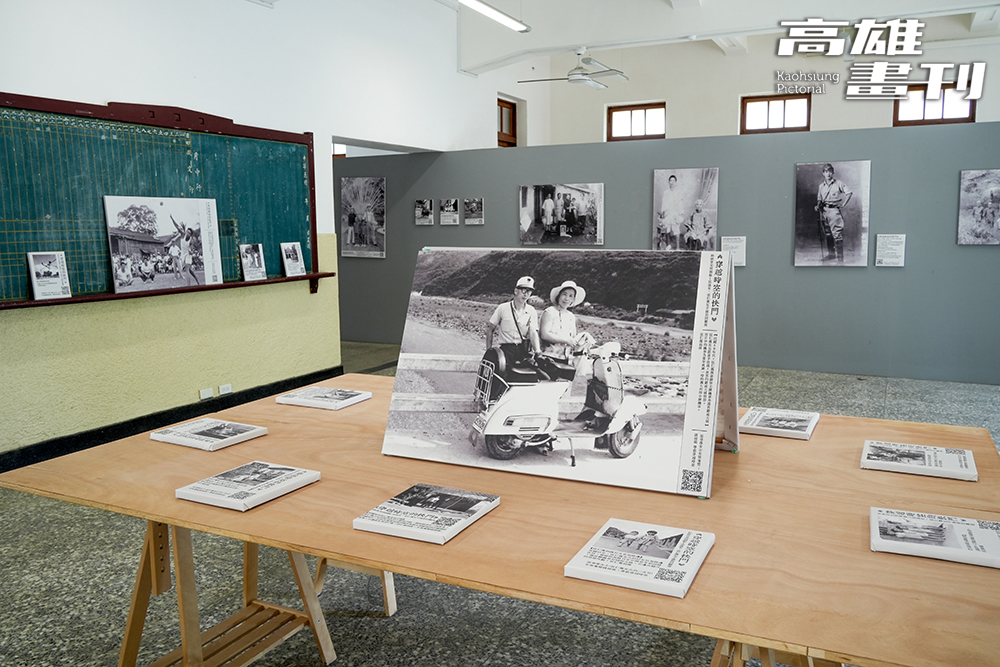 一系列機車出遊的照片，勾勒出張仁葵的時髦生活態度。50年代初，師範學校畢業新上任的小學教師月薪僅700多元，當時的張仁葵已經捨得買下昂貴拉風的偉士牌機車。(攝影/Cindy Lee)