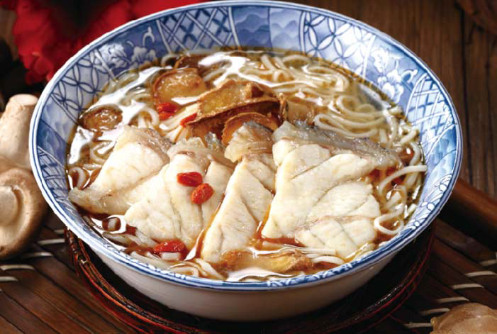 美味的龍膽麻油麵線。 美味的龍膽麻油麵線。