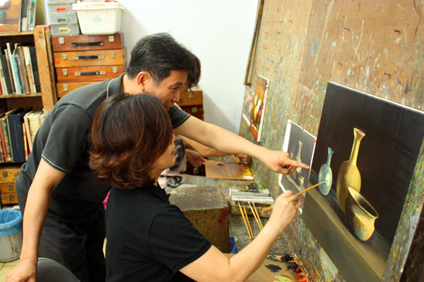 跟著林惠修老師學習長達十年時間,累積?實基本工。(圖/洪韻婷攝) 跟著林惠修老師學習長達十年時間,累積?實基本工。(圖/洪韻婷攝)