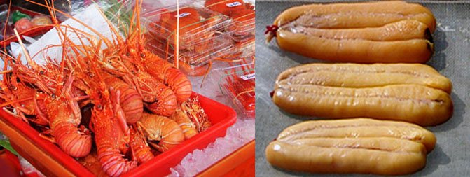 烏魚子與各式新鮮漁貨,是興達港觀光漁市的主要特色產品。(圖/黃建樺、蘇士雅 攝) 烏魚子與各式新鮮漁貨,是興達港觀光漁市的主要特色產品。(圖/黃建樺、蘇士雅 攝)