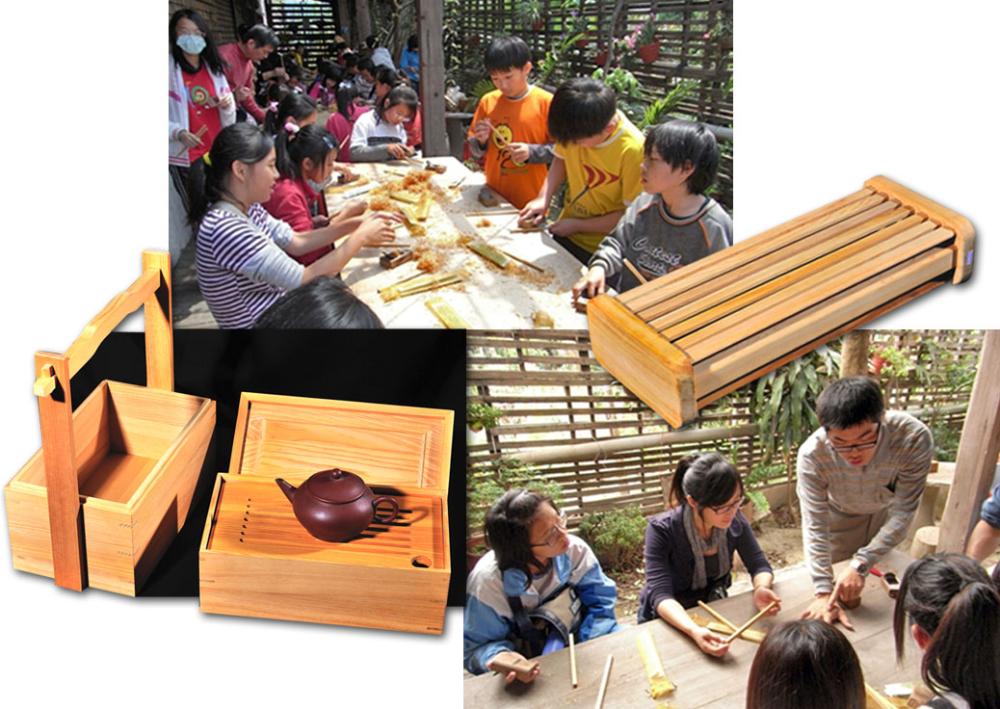 梓官檜木生活館生產許多創意商品,還可參加木工DIY。(圖/台灣檜木生活館 提供) 梓官檜木生活館生產許多創意商品,還可參加木工DIY。(圖/台灣檜木生活館 提供)