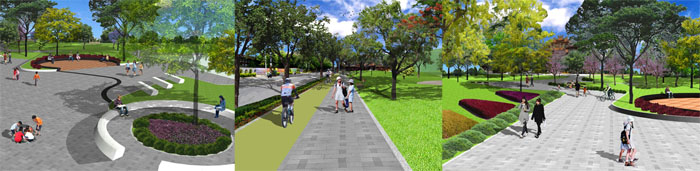 岡山中山公園整建以生態綠意和人文特色為主軸。(模擬圖/高雄市政府工務局養護工程處 提供) 岡山中山公園整建以生態綠意和人文特色為主軸。(模擬圖/高雄市政府工務局養護工程處 提供)