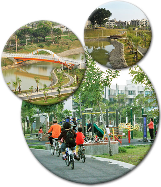 右昌森林公園有飛行橋和生態水池,場域也非常適合騎乘腳踏車。(圖/高雄市政府工務局、馬千惠 提供) 右昌森林公園有飛行橋和生態水池,場域也非常適合騎乘腳踏車。(圖/高雄市政府工務局、馬千惠 提供)