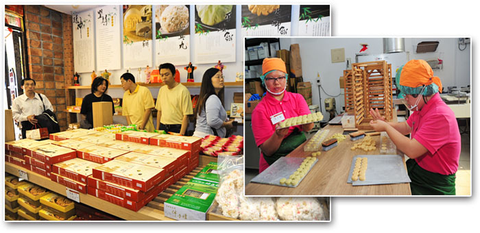 近百年老店「中外餅舖」設置庇護工場，協助身心障礙者自立更生。（圖∕鮑忠暉 攝）