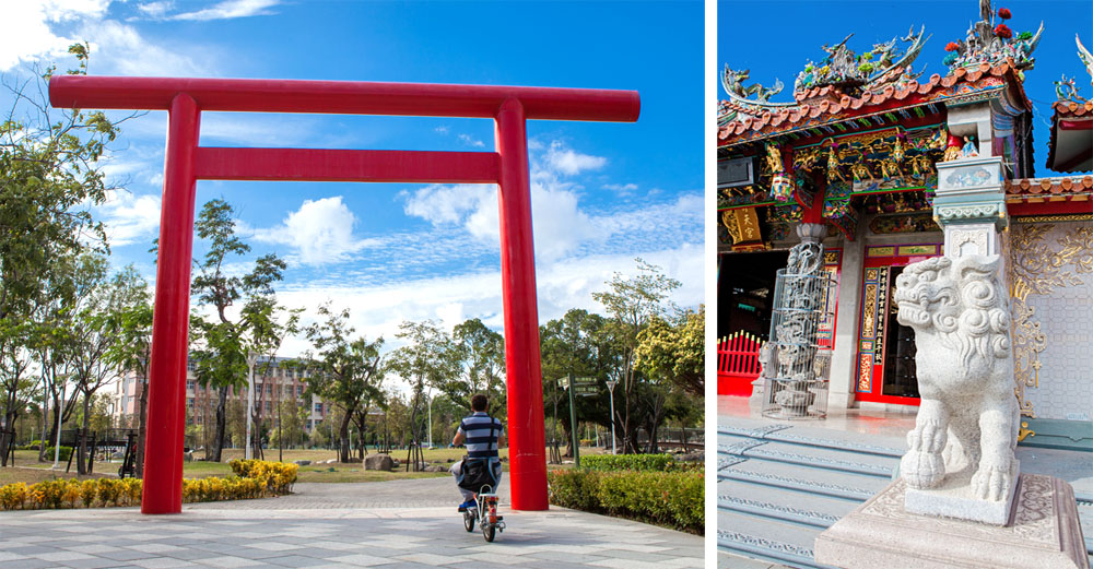 壽天宮與鄰近的中山公園保留許多日治時期神社文物。(圖/高志宏 翻攝) 壽天宮與鄰近的中山公園保留許多日治時期神社文物。(圖/高志宏 翻攝)