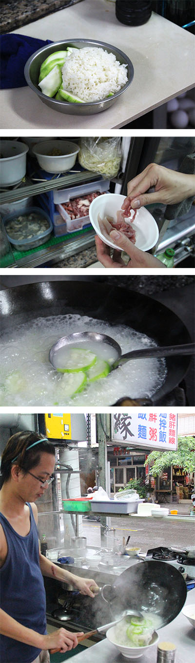 圖一:絲瓜,臺語稱其為「菜瓜」,煮法多元,清炒、燉湯、煮粥皆適宜。(quava·攝影)圖二:瓜緣絲瓜粥最大的特色是加入了無刺的虱目魚肉條。(quava·攝影)圖三:中火烹煮絲瓜粥時,記得不時翻動。(q 圖一:絲瓜,臺語稱其為「菜瓜」,煮法多元,清炒、燉湯、煮粥皆適宜。(quava·攝影)圖二:瓜緣絲瓜粥最大的特色是加入了無刺的虱目魚肉條。(quava·攝影)圖三:中火烹煮絲瓜粥時,記得不時翻動。(q