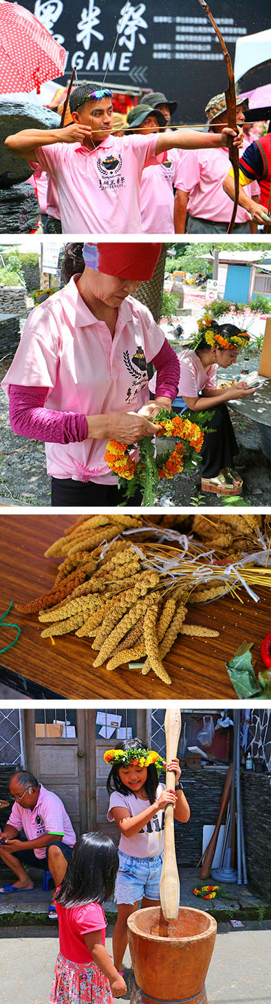 1:多納黑米祭在每年七月中旬舉辦,是部落最隆重熱鬧的盛事,有技藝競賽,如射箭、鋸木等。2:今年的黑米祭加入了傳統文化體驗闖關,包含編花圈。3:活動不只讓部落族人參與,更開放給旅客體驗同歡。4:暑假中的 1:多納黑米祭在每年七月中旬舉辦,是部落最隆重熱鬧的盛事,有技藝競賽,如射箭、鋸木等。2:今年的黑米祭加入了傳統文化體驗闖關,包含編花圈。3:活動不只讓部落族人參與,更開放給旅客體驗同歡。4:暑假中的