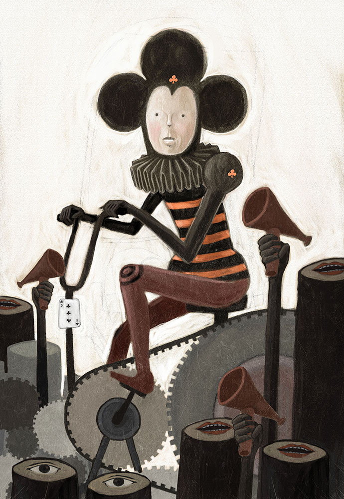 Croter第一次個展《小鼻子小眼睛的人生》展出作品:〈小鼻子小眼睛〉。(Croter·提供) Croter第一次個展《小鼻子小眼睛的人生》展出作品:〈小鼻子小眼睛〉。(Croter·提供)