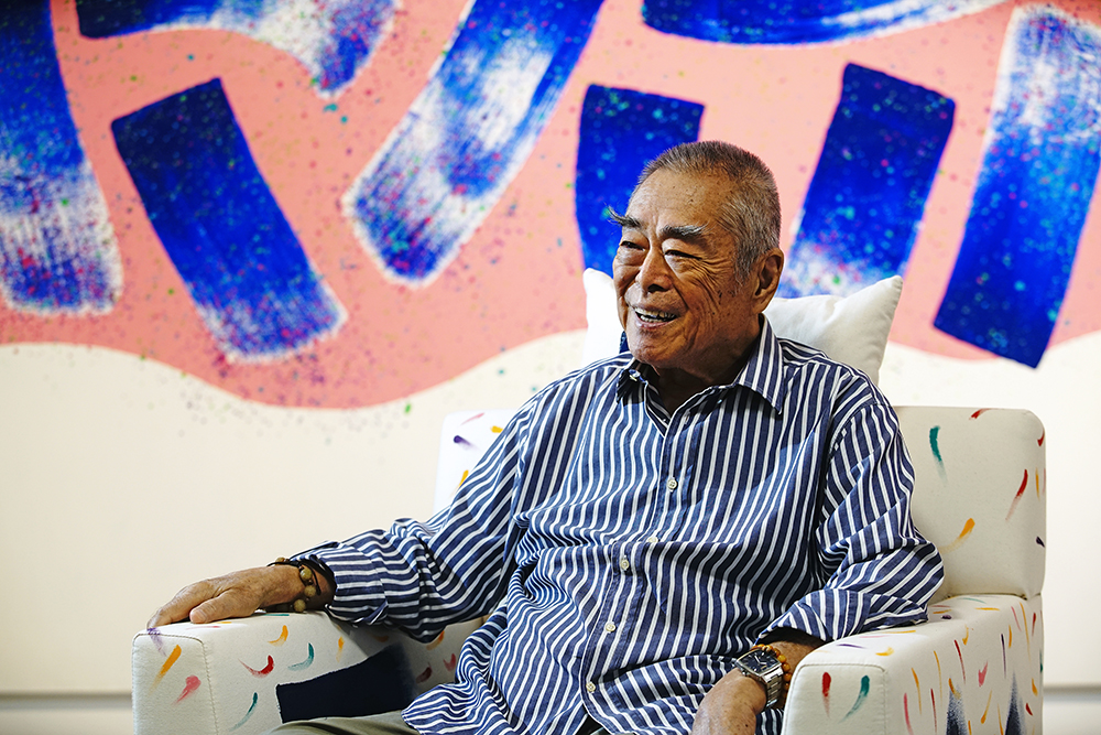 蕭勤是亞洲現代抽象藝術的拓荒者。(攝影/曾信耀) 蕭勤是亞洲現代抽象藝術的拓荒者。(攝影/曾信耀)