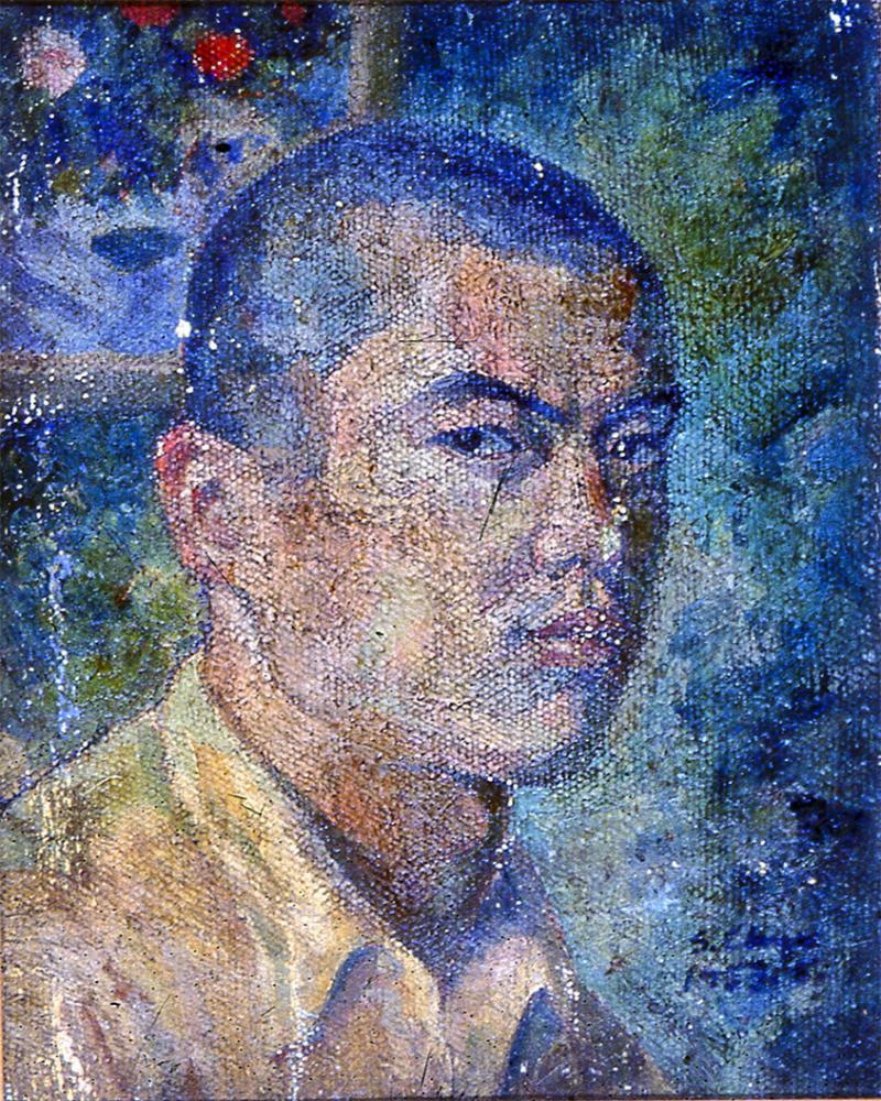 蕭勤自畫像,1955年作品。(照片提供/蕭勤國際文化藝術基金會) 蕭勤自畫像,1955年作品。(照片提供/蕭勤國際文化藝術基金會)