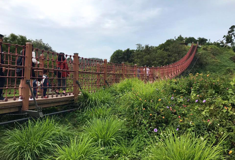 漯底山吊橋。(楊涵妮.攝影) 漯底山吊橋。(楊涵妮.攝影)