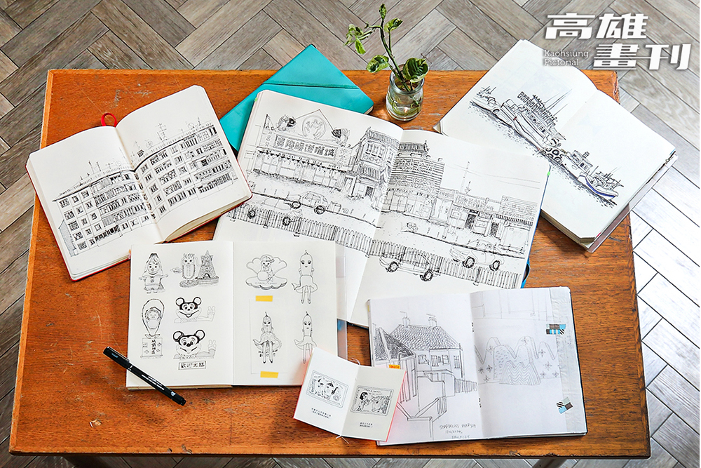 插畫家Hsiaoyu用一枝代針筆畫出眼中世界,用最簡單的工具,展現創作者的世界觀。 (攝影/Carter) 插畫家Hsiaoyu用一枝代針筆畫出眼中世界,用最簡單的工具,展現創作者的世界觀。 (攝影/Carter)
