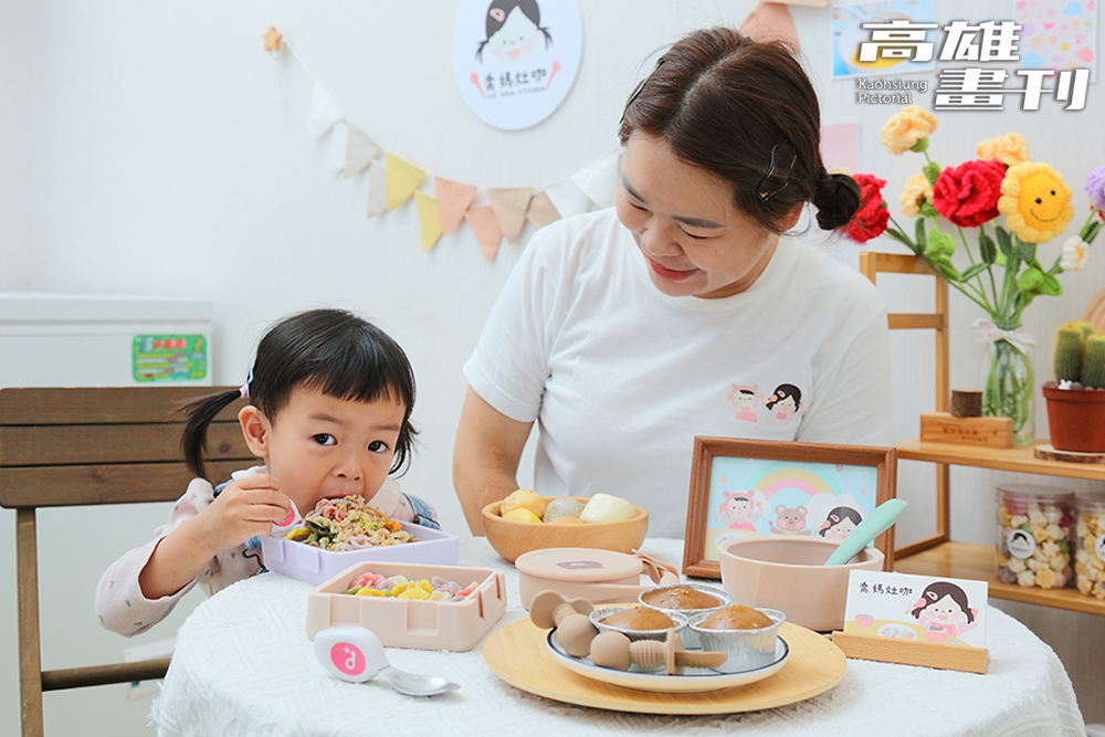 喬媽說，色彩繽紛的食物能刺激視覺感官、提升食慾，讓孩子更願意嘗試。(攝影/Carter)