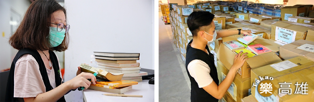 挑書人團隊的合作無間，讓更多書籍有機會被重新上架。（攝影/Carter）