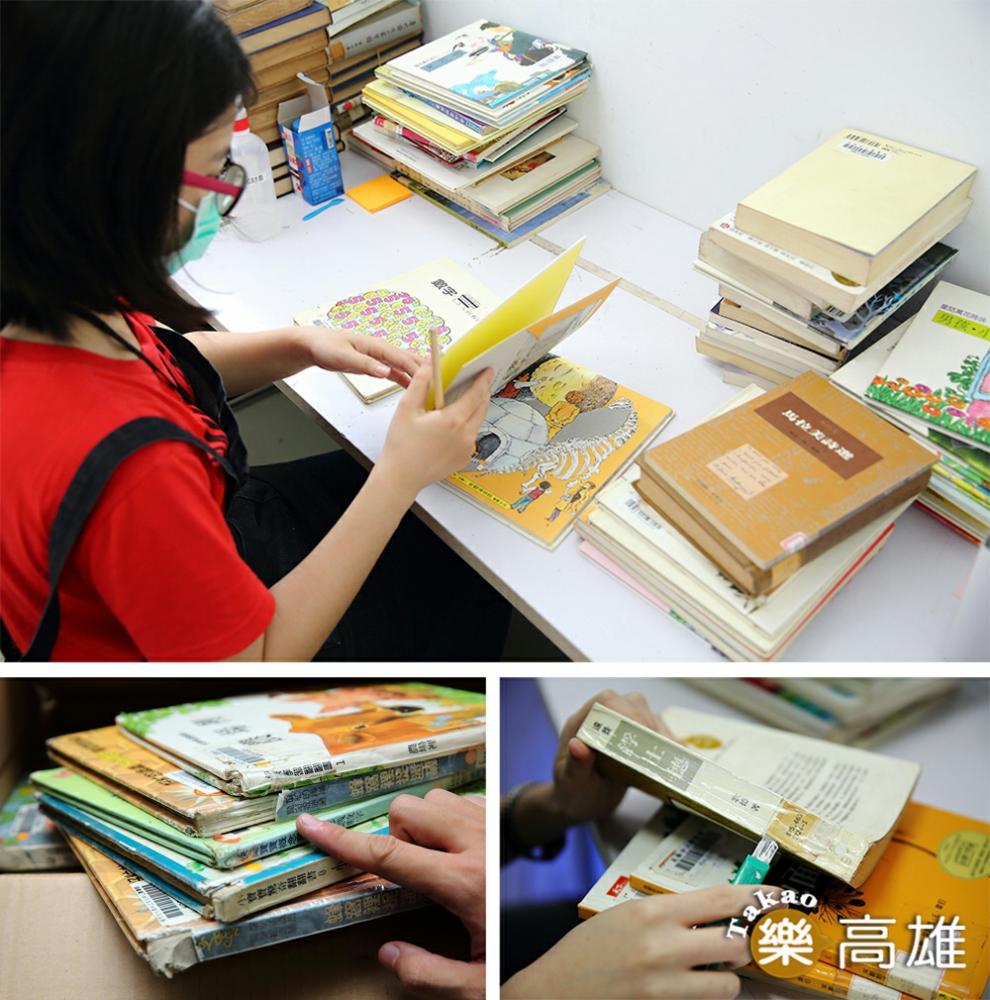 報廢書籍有舊有新，但都暗藏許多看不見的粉塵。（攝影/Carter）