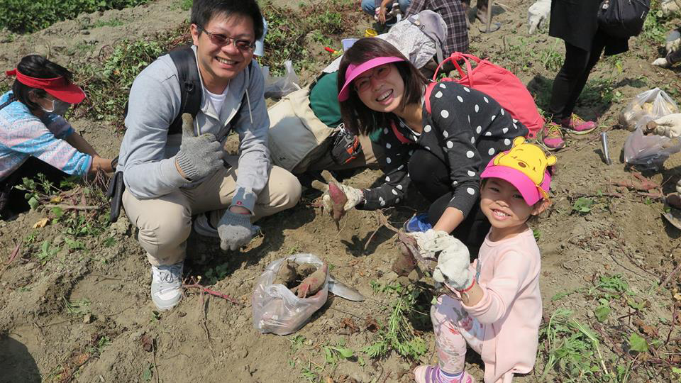 走進河床台地拔地瓜,體驗農夫豐收的快樂。(照片提供/惡地農夫) 走進河床台地拔地瓜,體驗農夫豐收的快樂。(照片提供/惡地農夫)